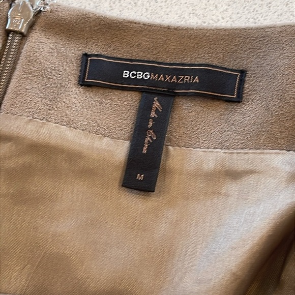 BCBG MaxAzria Camel Suede Skirt Size M - Picture 6 of 12